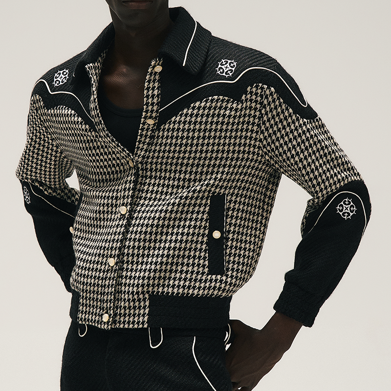 GLACIERBOY 24A/W "RAP STAR" SERIES Houndstooth Jacket