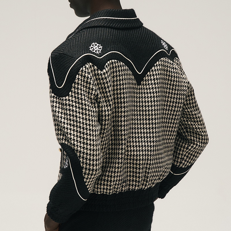 GLACIERBOY 24A/W "RAP STAR" SERIES Houndstooth Jacket