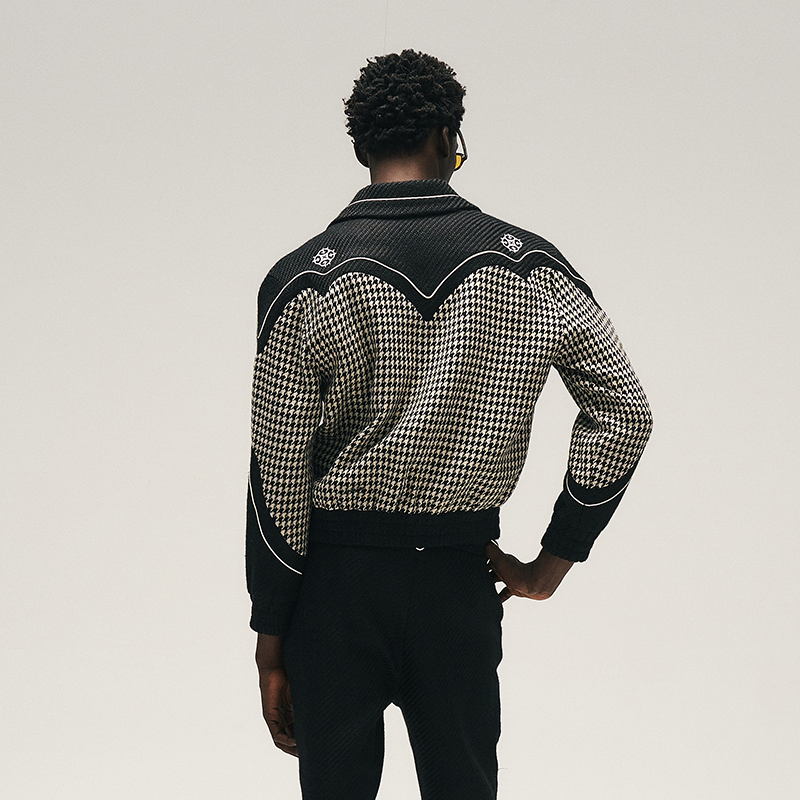 GLACIERBOY 24A/W "RAP STAR" SERIES Houndstooth Jacket