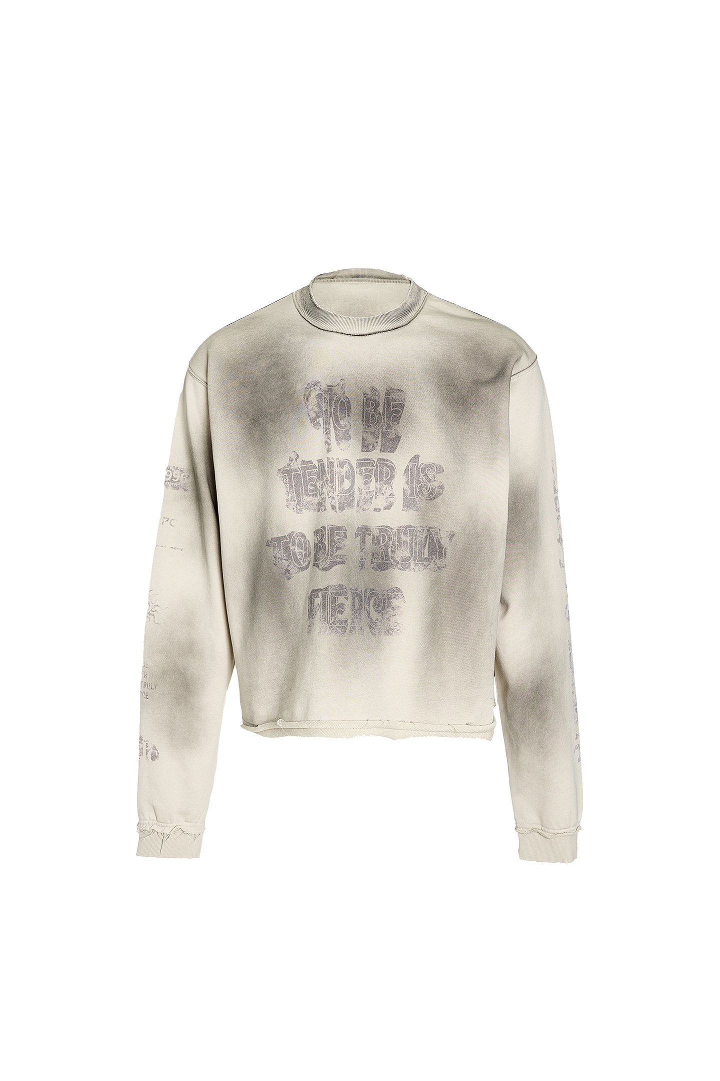 STEEPC Washed Sprayed Dirty Round Neck Sweatshirt