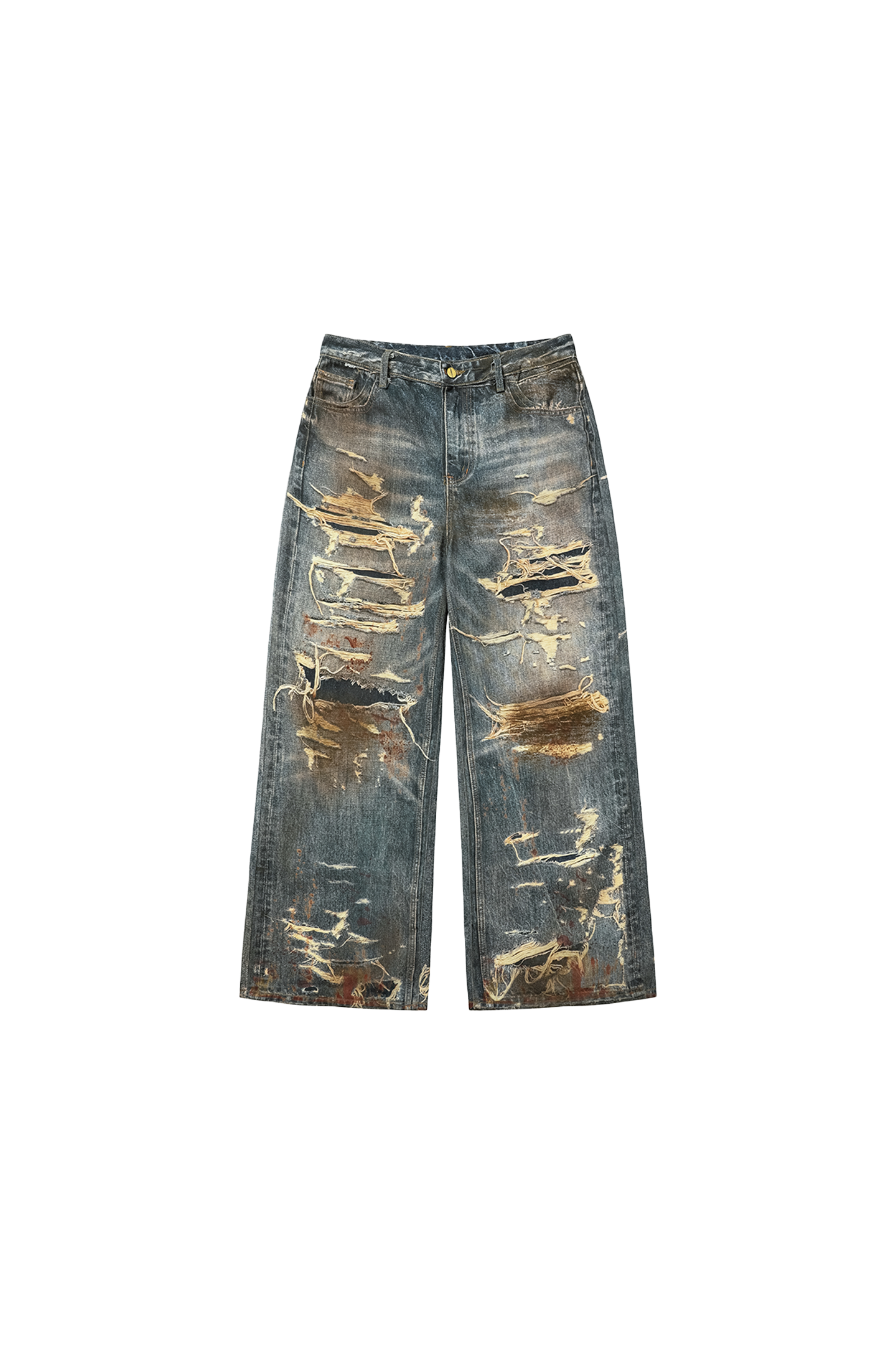 Distressed Camouflage Jeans